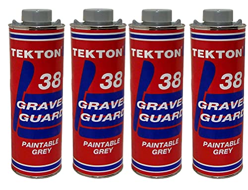 Gray Sprayable Automotive Undercoating for Cars and Trucks, Buses, RVs, Commerical Vehicles - Rubberized Paintable Under Coating (4 Cans Only)