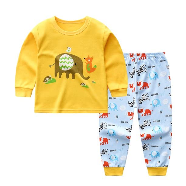 Image of Bold N Elegant Kids Cotton Printed Funky Cool Cartoon Print Full Sleeve T-Shirt & Pajama Lower Casual Clothing Set