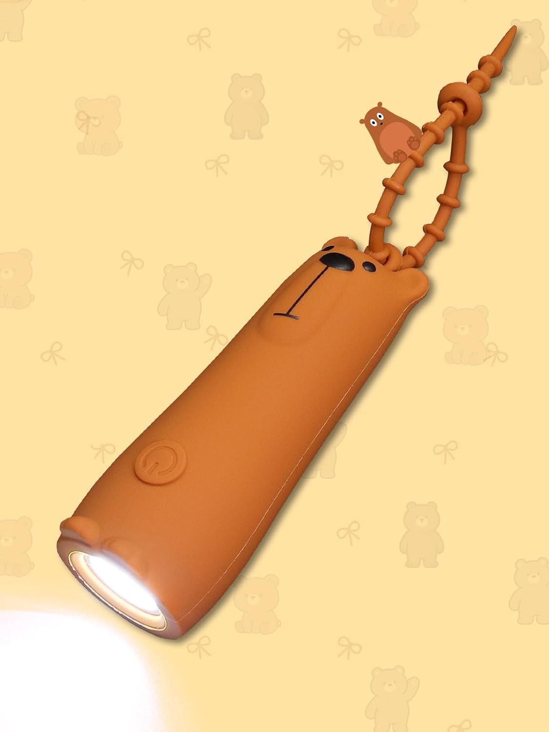 CoolGift Mart Kids Silicone Flashlight, Dimmable Flashlight for Toddlers Kids Boys Girls, Rechargeable Hanging Night Light for Camping, Night Walks and Home Use, Fun Animal Themed Portable Torch
