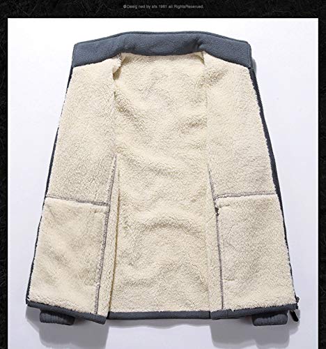 XYJD Thermische jas Dubbelzijdig Fleece Plus Fat Herenjas Vest Sport Jas - Afbeelding 3