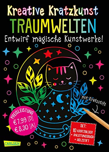 Avenir Kratzkunst-Set „4 Magische Pegasusse“ – Pastellfarben, Für Kinder Ab 3 Jahren, Inkl. Kratzwerkzeug