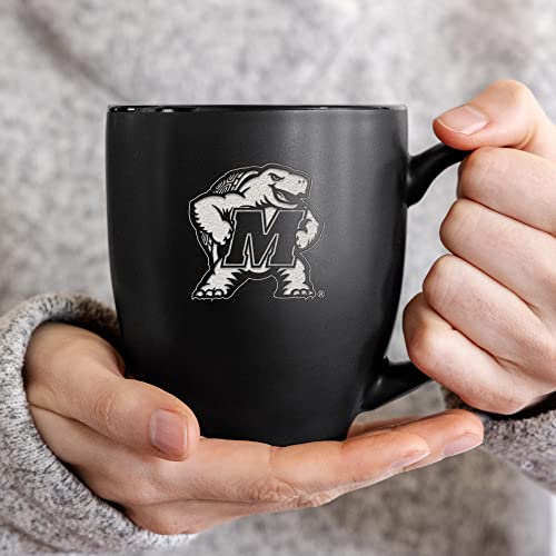 Image of Rico Industries NCAA Primary 15-Oz Personalized Matte Black Bistro Mug - for Hot or Cold Drinks