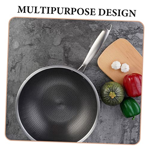Wok de Acero Inoxidable Antiadherente con Mango Honeycomb miniatura 5