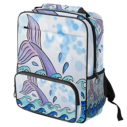 Sac de travail tendance baleine et poisson pour aller au bureau ou en cours