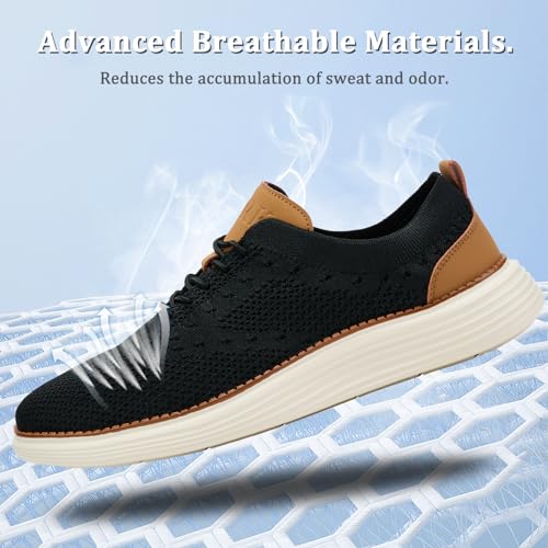 Dirk Men's Fashion Dress Sneakers Oxfords Walking Work Athletic Shoes Lightweight and Breathable for Business Casual2