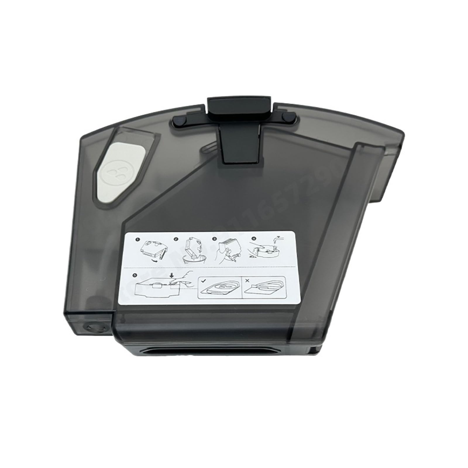 Shiketong 2-in-1 Ultron Lite-Dust Bin Water Tank Combo Unit Spare Parts,Compatible For Roborock, Q8 Max Q8 Max + Accessories(Black)
