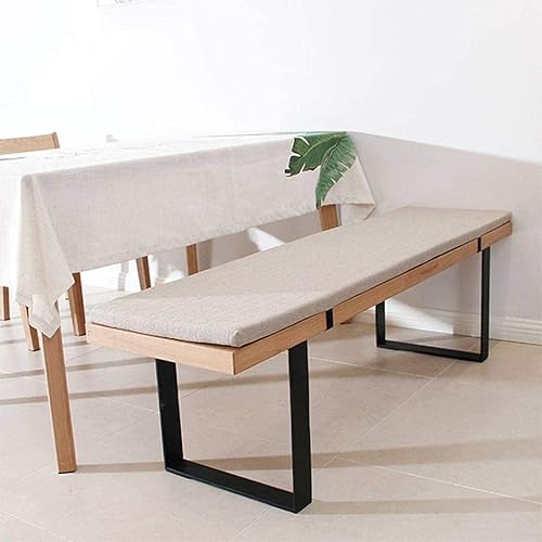 Miniatura 6 de Cojín de banco para muebles de exterior, almohadillas de asiento de patio con funda extraíble, impermeable, antideslizante, 59 x 14 pulgadas,