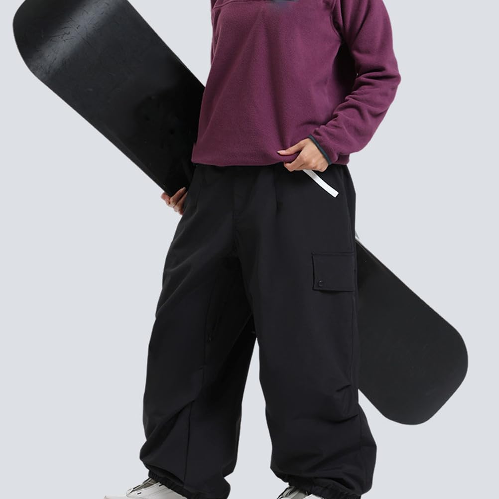 off White, Pantaloni da Neve da Uomo e da Donna, Larghi da Snowboard e da Sci, Impermeabili Antivento Caldi Isolati, Pantaloni da Neve Invernali Unisex