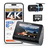 70mai 4K Dash Cam Front and Rear, Built ...