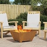 Genérico Hoguera Marrón 60 x 60 x 30 cm Acero,Casa y jardín,Chimeneas-858967