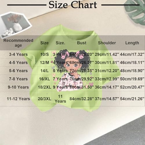 Girls Short Sleeve T Shirts Cute Love Girl Graphic Tees Summer Casual Cotton Tshirts Tops2