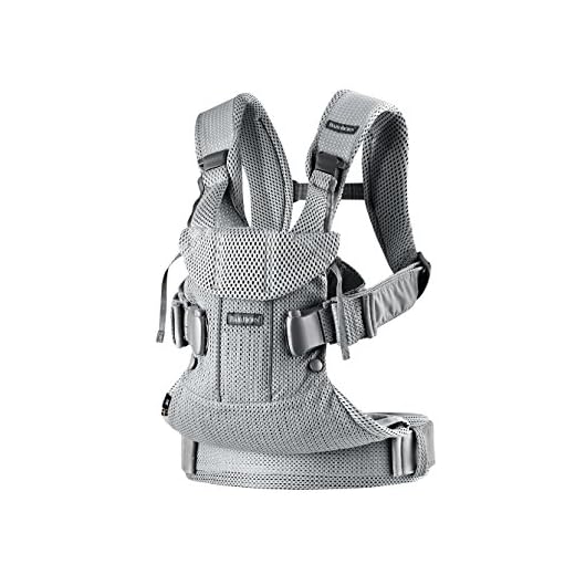 BabyBjörn Mochila Porta Bebé One Air, Malla 3D, Plata