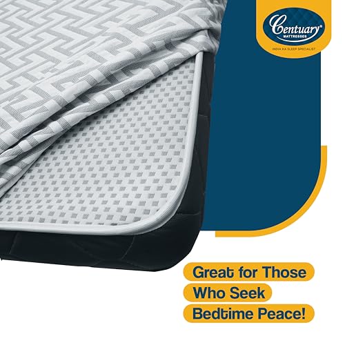 Image of Centuary Mattresses Matt Guard Mattress Protector - 100% Waterproof Shield, Breathable, Washable, Hypoallergenic - Protects Against Bacteria - Stylish, Quilted Comfort, Super Soft Feel (Grey, 72x72)