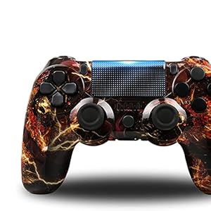 Wireless Controller Für PS4, Wireless Controller Kompatibel mit PS4/PS4 Slim/PS4 Pro,Doppelter Vibration,Audio,Anti-Rutsch Griff Und Bluetooth Game Controller [TP-1814] (K)