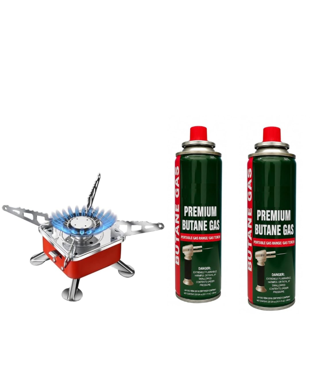 PARIDHANS camping stove with cylinder | camping gas stove | camping stove - 2800W- Ultra Light Picnic Cooking Gas Burners & butane 2 gas cylinder can-image-10