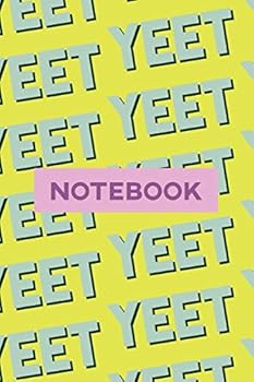 Paperback Notebook: Yeet Blue Black Typography Meme Pattern Book