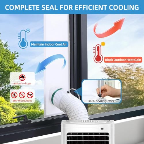 Image of Portable AC Window Seal Kit, Adjustable 10x24-36 Inch Sliding Window Seal
