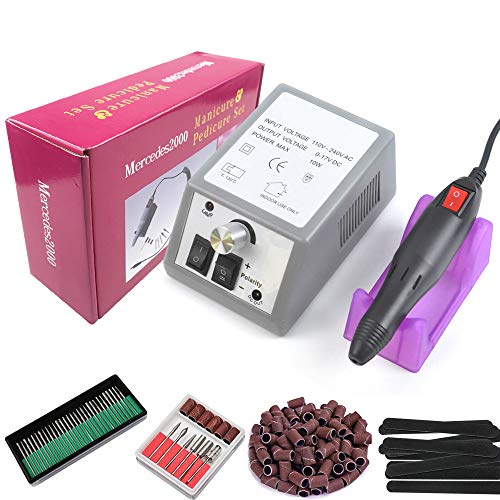 Grashal Electric Nail Drill,Nail Drill Machine Nail File Drill Set Kit for Gel Nail Acrylic Nails Manicure Pedicure Polishing Shape Tools,Drill Nail Art Polisher Sets for Home Salon Use