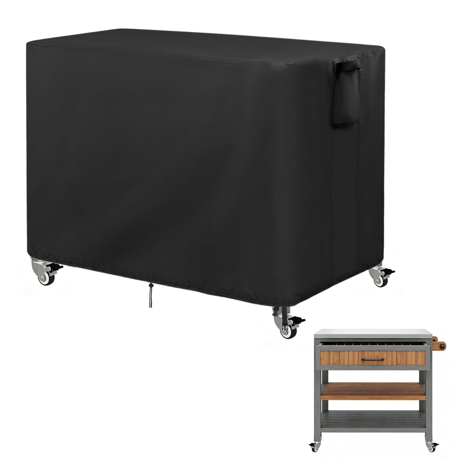 Storage Cabinet Cover, 420D Waterproof Outdoor Cabinet Covers Protective Cover for Garden Potting Bench with Storage Cabinet Patio Water Resistant, Anti-Fade Fabric (84x55x91cm)