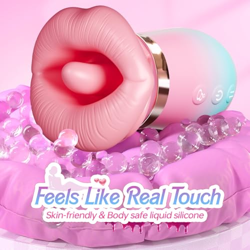 Image of Vibrator Adult Sex Toys for Women - Sovokn 5IN1 Mouth Sucking Vibrator Rose Sex Toy, 10 Tongue Licking, 3 Auto & 1 Manual Sucking Adult Toys New APP, Anal Clit Nipple Vibrators Female Couples Sex Toys
