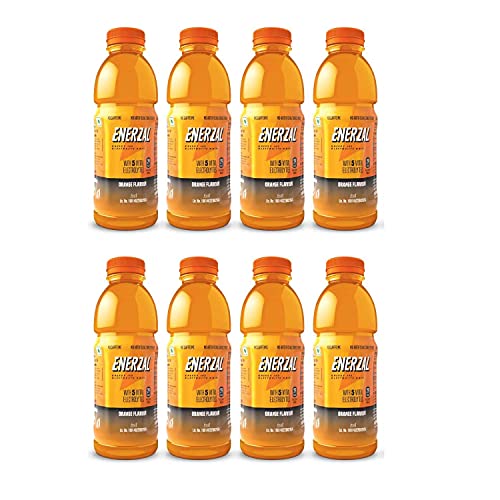 Image of Enerzal Orange Flavor Energy Drink Pet Bottle 500 ML Each (Pack of 8) No Preservatives, No Caffeine, No Artificial Colour