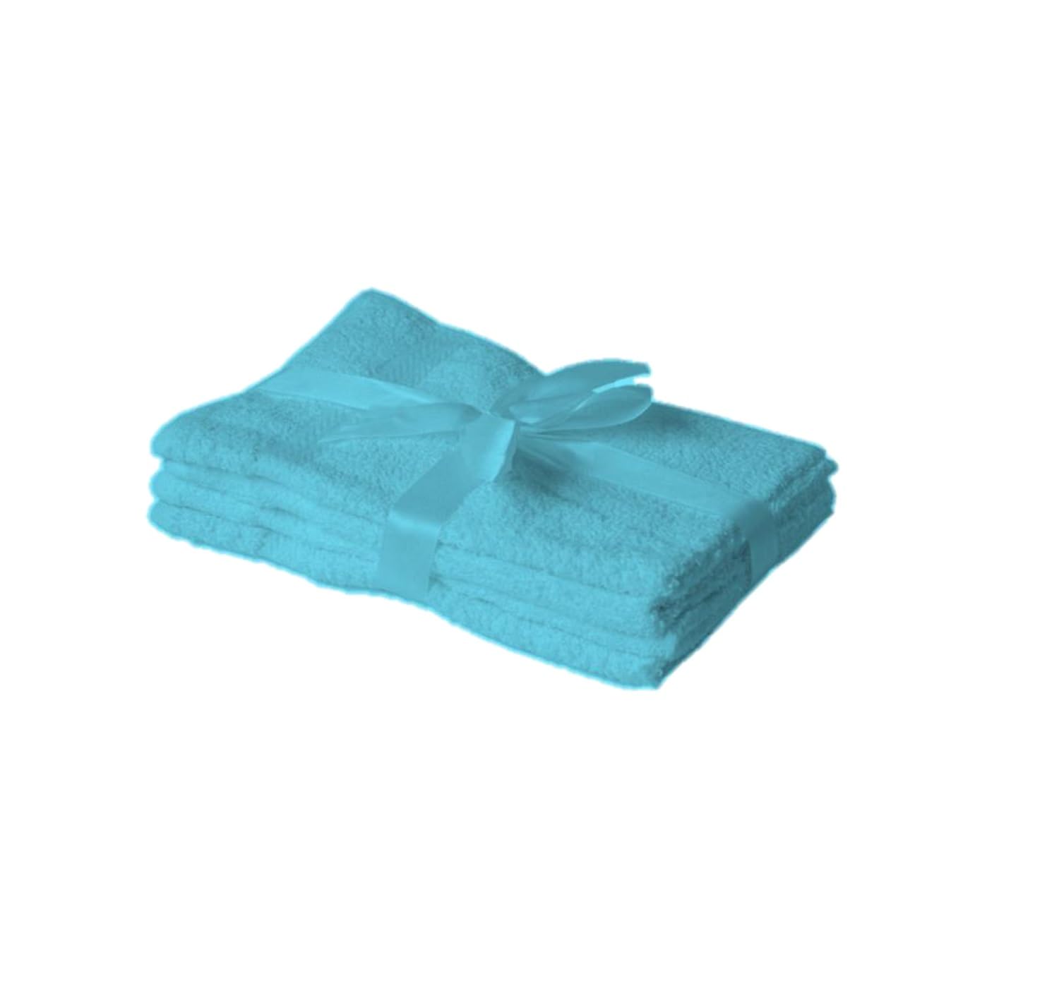 EXKLUSIV HEIMTEXTIL Seria ręczników w zestawie z kokardką marka ręczniki dla gości zestaw 4 szt. 30 x 50 cm turkusowy