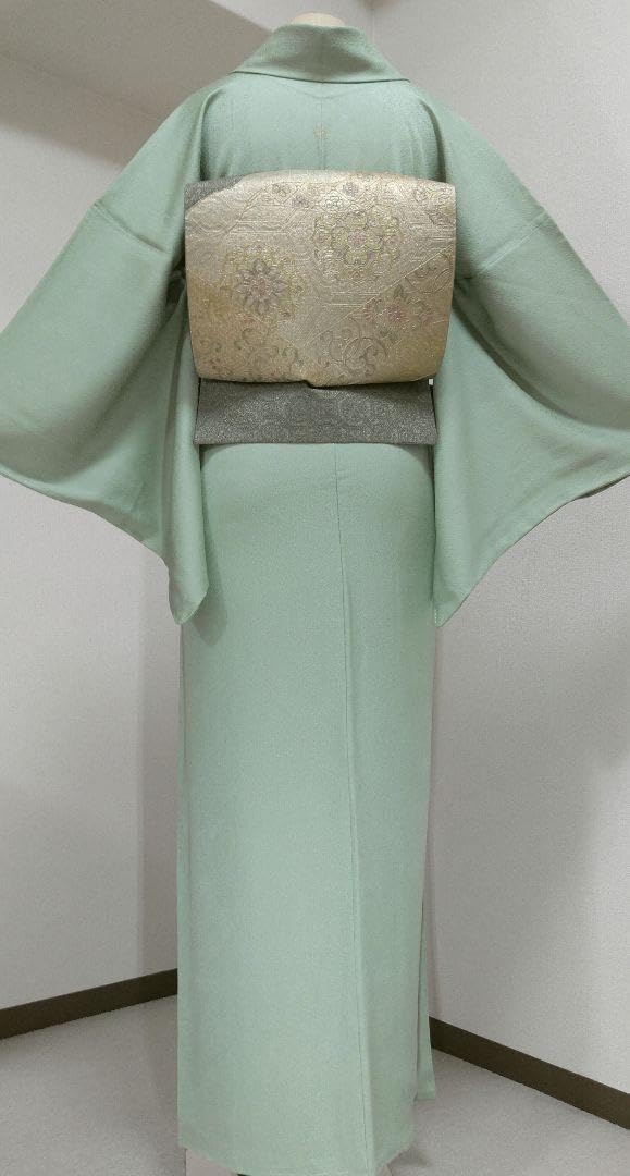 Amazon.co.jp: フルセット 色無地 袋帯 帯締め 帯揚げ 正絹 着物