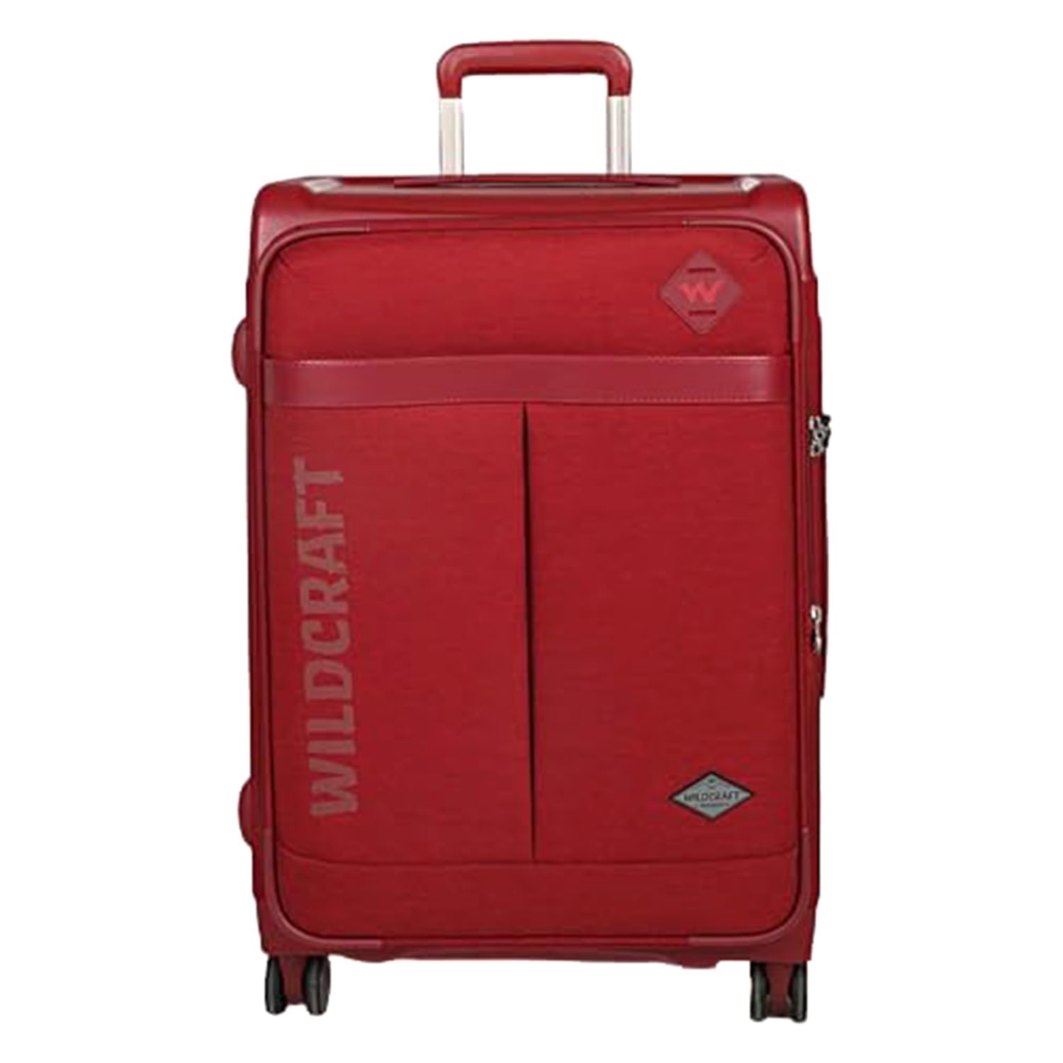 Unisex Fabric Capella WC 12214 Hybrid 8 Wheels Double Spinner Suitcase Travel Bag, Red, Large, 71 cm-image-6