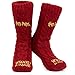 HARRY POTTER Chausson Chaussette Femme, Chaussettes Antidérapantes Fourrées En Pilou Pilou Taille 38-41 - Idée Cadeau Pour Enfant, Ado Fille ou Garcon, Adulte (Bordeaux)