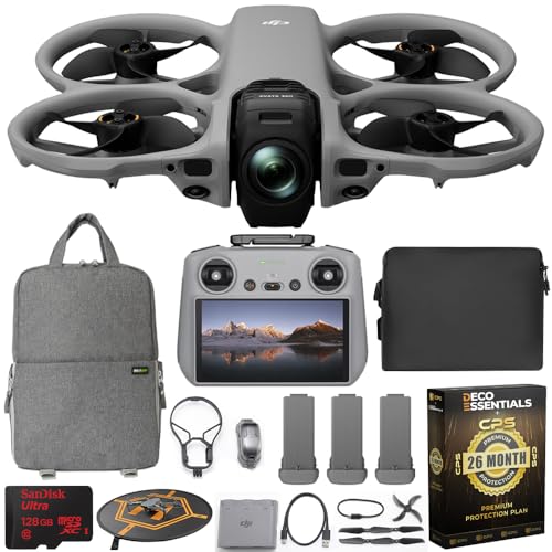 DJI Avata 360 Fly More Combo, 8K 360 FPV Drone (DJI RC 2) Bundle with Sandisk microSDXC 128GB Memory Card + Deco Photo Backpack + Deco Gear Landing Pad + Deco Essentials 26 Month Protection Pack - image 1