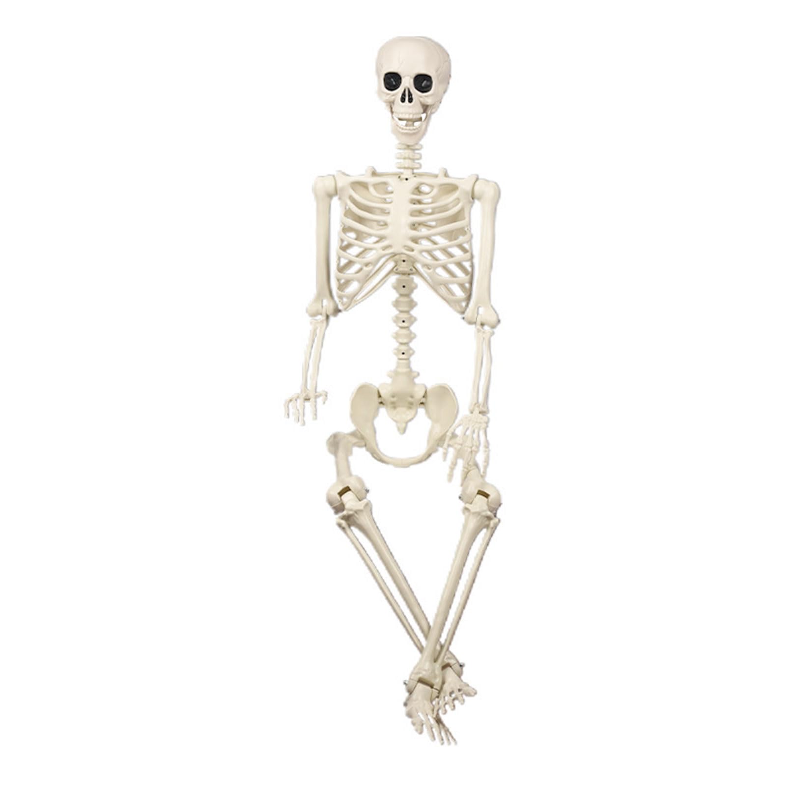 Esqueleto de halloween de tamaño real con conexiones flexibles, resistente para interiores/exteriores, para fiestas al aire libre, decoración del hogar