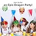 iROLEWIN 12 Pack Felt Dragon-Masks for Kids Party-Favors Toys Dinosaur Dress-Up-Costumes Boys Girls Christmas Birthday Gifts
