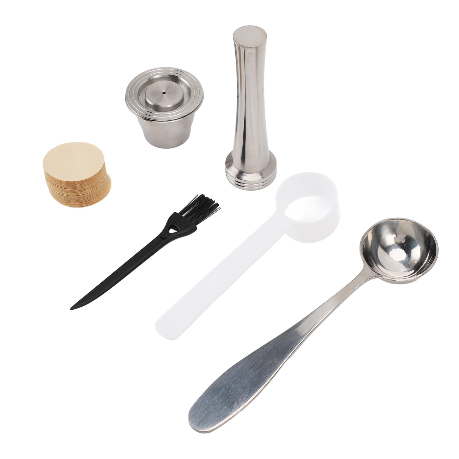 Tampers de cápsulas de café reutilizables de acero inoxidable para oficina en casa