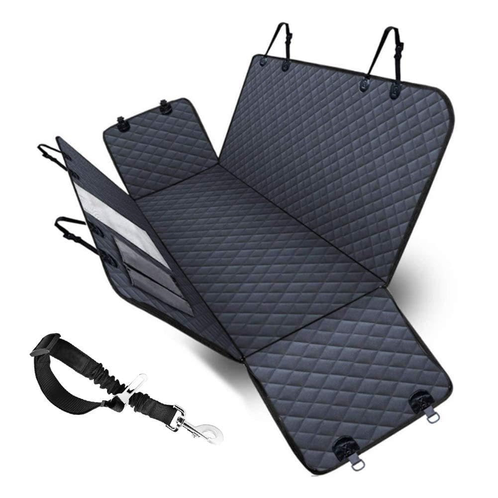 Housse de siege pour chien impermeable et antiderapante avec fenetre en maille