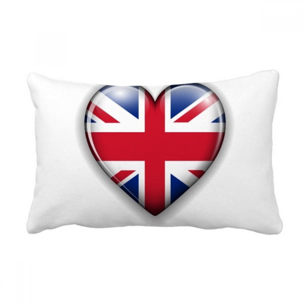 Drapeau Britannique en Cœur sur votre canapé avec ce grand coussin déco multicolore