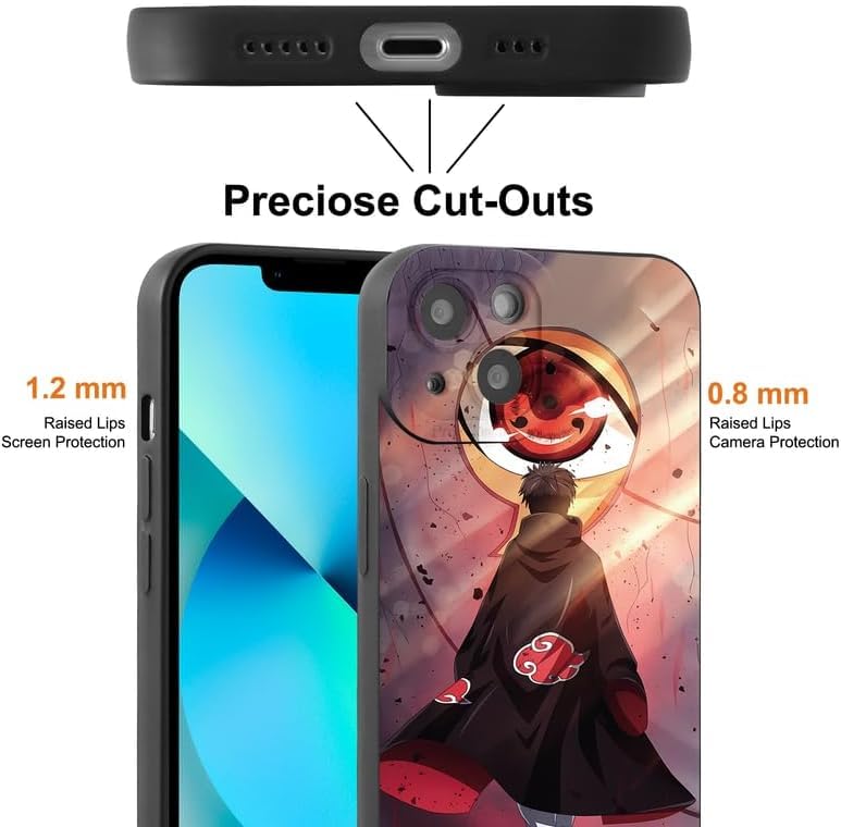 Coque Iphone 15 One Piece PBNDJVG 2 Pièces Coque Pour IPhone 15 6.1'', Animé Naruto Uchiha Itachi Coque Iphone 15 Pas Cher