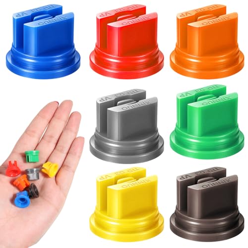 Lot de 7 têtes de pulvérisation - Buses de pulvérisation à 110 degrés - Jet plat - Buses de pulvérisation de jardin - Accessoires pour serres - Buses en...