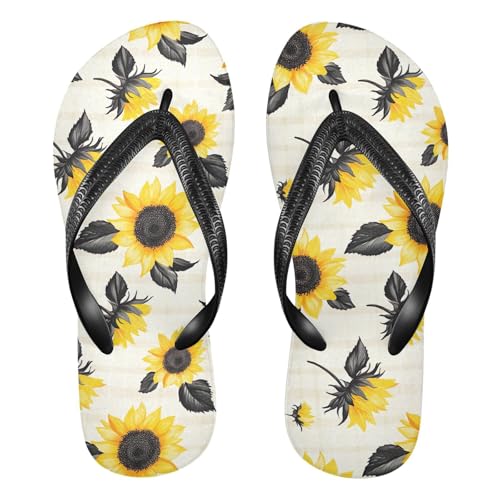 Sunflower Autumn Fall Flip Flop Beach Summer Casual Sandal for Women & Men Shower Shoes 20859319