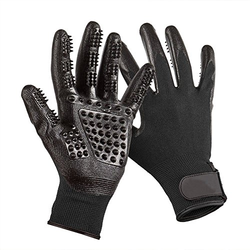 Pet Grooming Glove Hair Removal Mitts for Shedding, Bathing, Grooming, De-Shedding Horses Dogs Cats Livestock Small Pets