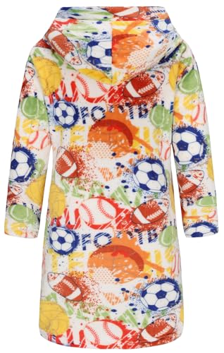 Image of Girls Fleece Hooded Robes Kids Warm Bath Robe for Girls Soft Fuzzy Bathrobe