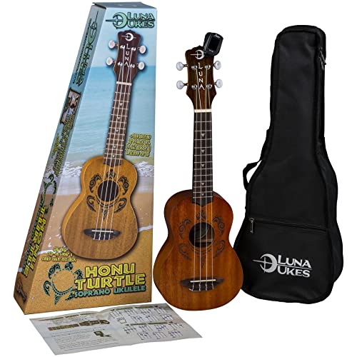 Luna Guitars UKE HONU Ukulélé Soprano Marron - Les Beatles, Paul McCartney, John Lennon, RIngo Starr, George Harrison Luna Guitars UKE HONU Ukulélé Soprano Marron – Image 7
