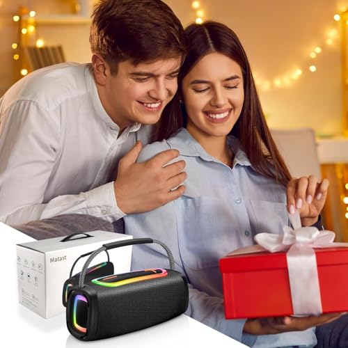 Bluetooth Speaker, 6000mah Portable Speaker with 36 Hour Playtime, Speakers Wireless Bluetooth 5.4 with Louder Volume & Enhanced Bass, Stereo Sound , Built-In Mic, Led Light for Outdoor/Party/Gifts - Image 5