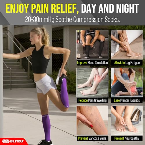 BLITZU Compression Socks For Women & Men Support Socks For Circulation, Compression Stockings For Women.2