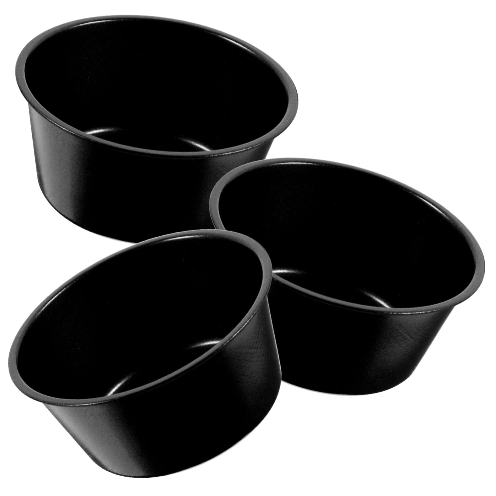 ABOOFAN 4 Juegos Molde De Pudín Formas De Moldes Para Pasteles Molde De Pastel Pequeño Molde Para Hornear Pasteles Para El Hogar Molde Para Pasteles Black Acero Carbono 3 Piezas * 4