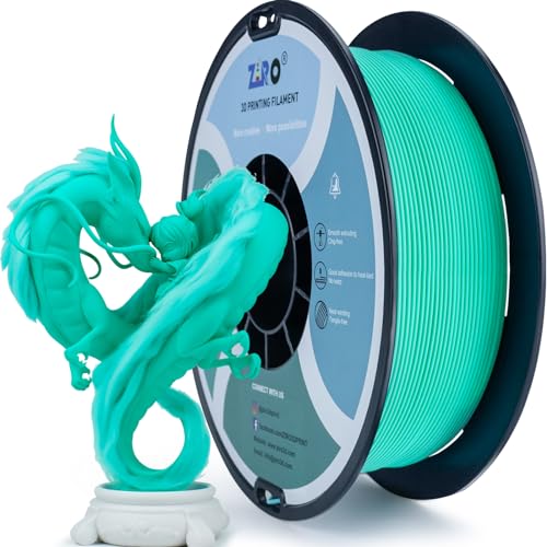Image of ZIRO High Toughness 3D Printing PLA, Matte 1kg 1.75mm Spool, Cyan | Fit for Most FDM 3D Printer, 1.75mm 1KG Spool, Dimensional Accuracy + /-0.03mm, Colorful PLA FilamenT