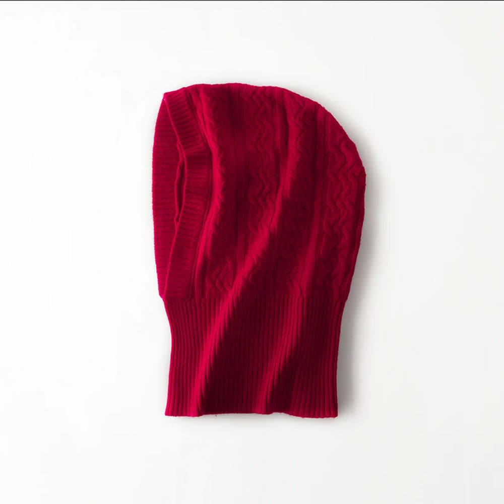 Hut Unisex Gestrickte Balaclava Winter Ohrschutz Gesichtsschutz Halsschutz Integrierter Schalhut Weiche Warme Kapuze -m Verdrehte Falsche Kragen-schwarz-eine Größe