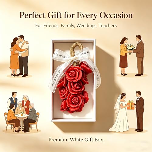 Image of Rose Soap on Rope Cute Shaped Handwashing Grapes Soap Bar, Novelty Hanging Flower Soap for Bathroom Decor,Fun Gift Handmade Soap