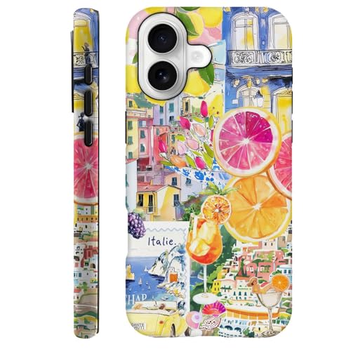 DAIZAG Case Compatible with iPhone 17,Durable Shock Protection Cover for Girl Women,Lemon Collage Summer