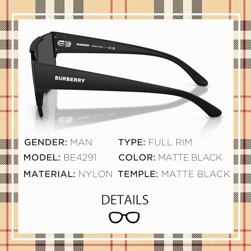 BURBERRY BE4291 Rectangle Shape Nylon Sunglasses with eSHADES Luxury Eyewear Kit Bundle2