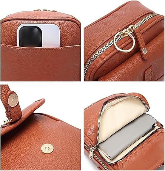 Leather Crossbody Bags for Women Vintage Large Capacity Shoulder Bag with Card Slots Womens Sling Pouch Messenger Bags4